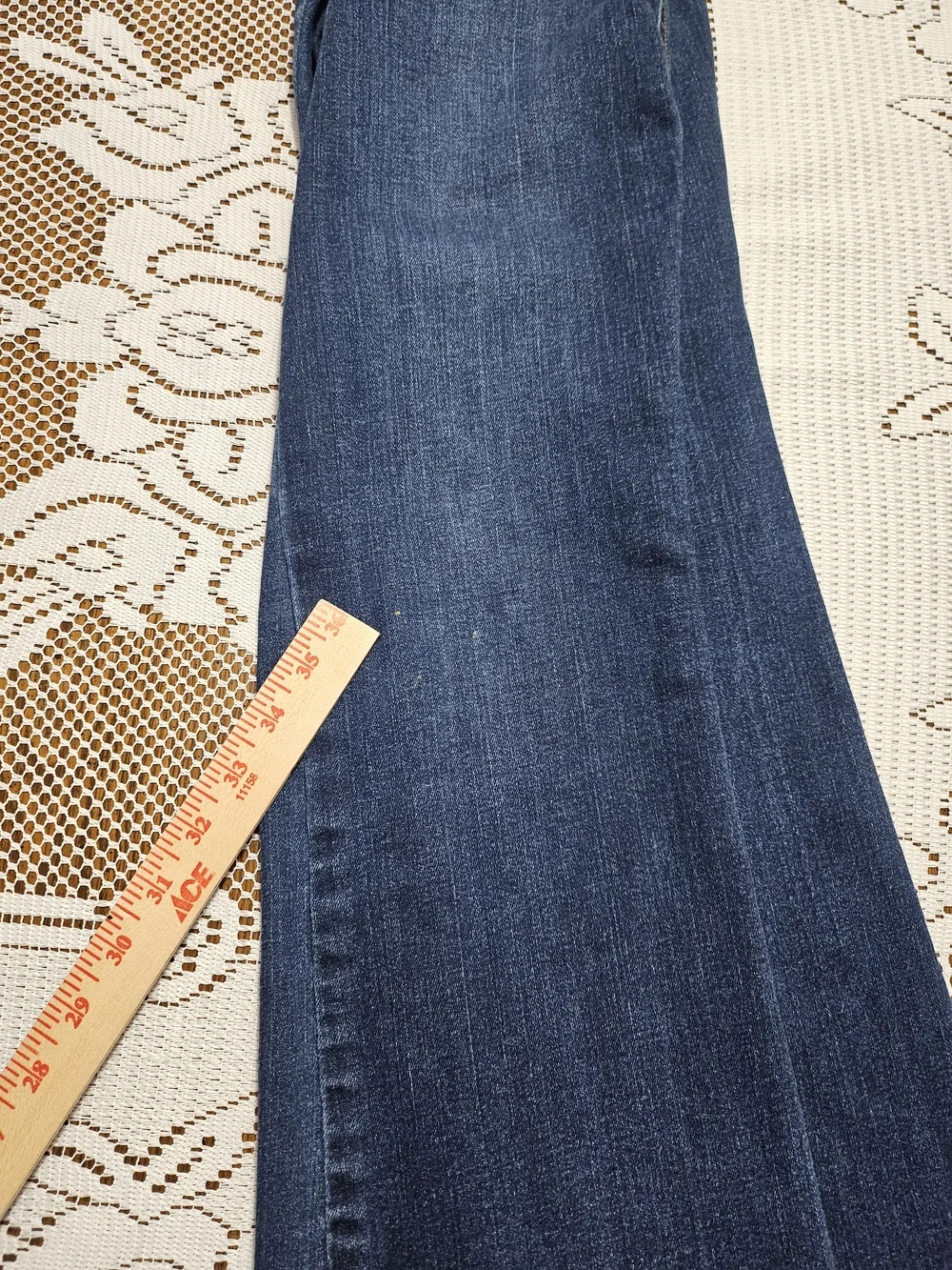 SPANX Dark Blue Flare Jeans Size Large